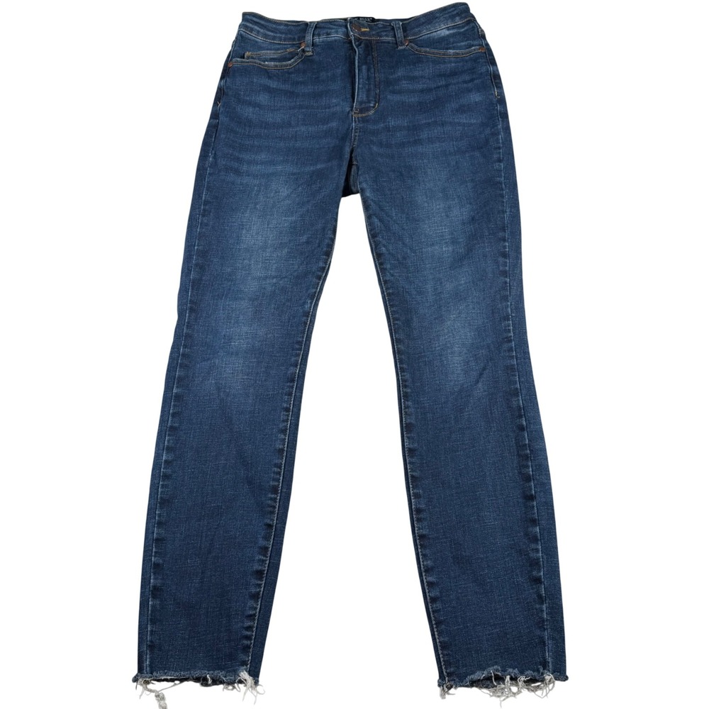 Judy Blue Skinny Fit Jeans Womens 11/30 (FITS 29x28) Raw Hem JB88527 DK